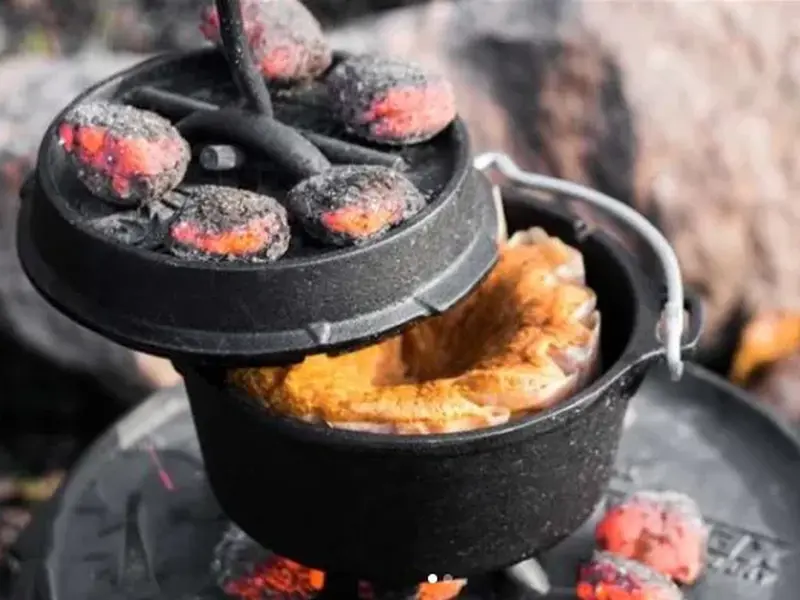 Cooking workshop on wood fire